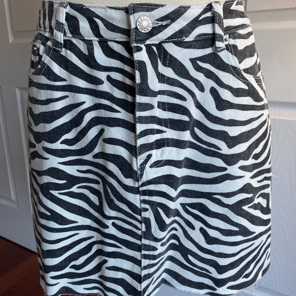 Zebra Print Mini Skirt
